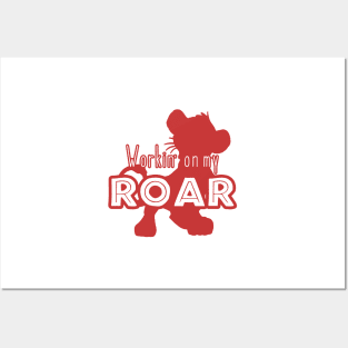 Lion King - Working on my Roar - red Posters and Art